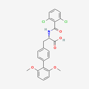 molecular formula C24H21Cl2NO5 B1682992 (S)-2-(2,6-Dichlorobenzamido)-3-(2',6'-dimethoxy-[1,1'-biphenyl]-4-yl)propanoic acid CAS No. 232271-19-1