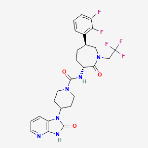 molecular formula C26H27F5N6O3 B1682995 特卡吉潘 CAS No. 781649-09-0