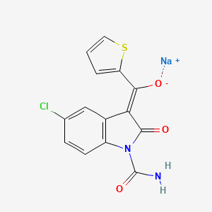 molecular formula C14H8ClN2NaO3S B1683003 Tenidap sodium CAS No. 119784-94-0