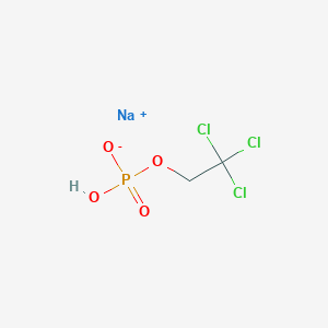 molecular formula C2H4Cl3NaO4P B1683030 Sodium triclofos; Trichlofos sodium; Trichloryl; Tricloryl; Triclos CAS No. 7246-20-0