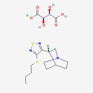 molecular formula C17H27N3O6S2 B1683042 Vedaclidine tartrate CAS No. 141575-51-1