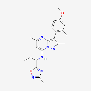 molecular formula C22H26N6O2 B1683048 Verucerfont CAS No. 885220-61-1