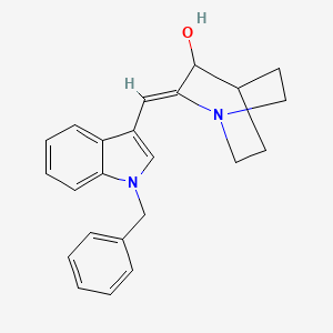 molecular formula C23H24N2O B1683066 (Z)-2-((1-benzyl-1H-indol-3-yl)methylene)quinuclidin-3-ol CAS No. 929256-79-1