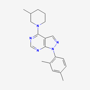 molecular formula C19H23N5 B1683068 1-(2,4-dimethylphenyl)-4-(3-methylpiperidin-1-yl)-1H-pyrazolo[3,4-d]pyrimidine CAS No. 393845-24-4