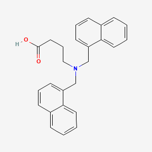 molecular formula C26H25NO2 B1683075 4-[Bis(naphthalen-1-ylmethyl)amino]butanoic acid CAS No. 129041-16-3