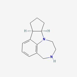 molecular formula C14H18N2 B1683079 (7bR,10aR)-2,3,4,7b,8,9,10,10a-Octahydro-1H-cyclopenta[b][1,4]diazepino[6,7,1-hi]indole CAS No. 428868-32-0