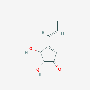 molecular formula C8H10O3 B1683088 2-Cyclopenten-1-one, 4,5-dihydroxy-3-(1-propenyl)- CAS No. 582-46-7