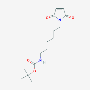 molecular formula C15H24N2O4 B1683090 叔丁基（6-（2,5-二氧代-2,5-二氢-1H-吡咯-1-基）己基）氨基甲酸酯 CAS No. 124529-64-2