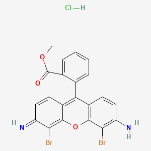 molecular formula C21H15Br2ClN2O3 B1683124 [6-Amino-4,5-dibromo-9-(2-methoxycarbonylphenyl)xanthen-3-ylidene]azanium;chloride CAS No. 174230-05-8