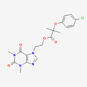 molecular formula C19H21ClN4O5 B1683127 Theofibrate CAS No. 54504-70-0