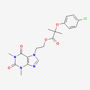 molecular formula C19H21ClN4O5 B1683127 Etofylline clofibrate CAS No. 54504-70-0