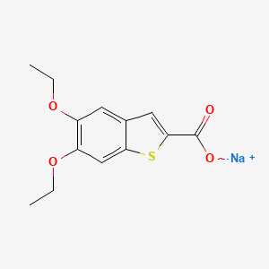 molecular formula C13H13NaO4S B1683149 Tibenelast Sodium CAS No. 105102-18-9
