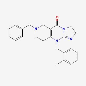 molecular formula C24H26N4O B1683152 7-Benzyl-10-(2-methylbenzyl)-2,3,6,7,8,9-hexahydroimidazo[1,2-a]pyrido[4,3-d]pyrimidin-5(10H)-one CAS No. 41276-02-2