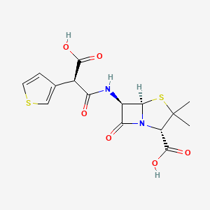 molecular formula C15H14N2Na2O6S2 B1683155 Ticarcillin sodium CAS No. 34787-01-4