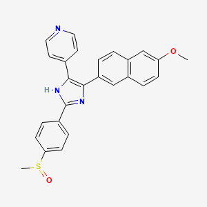 4-(4-(6-methoxynaphthalen-2-yl)-2-(4-(methylsulfinyl)phenyl)-1H-imidazol-5-yl)pyridine