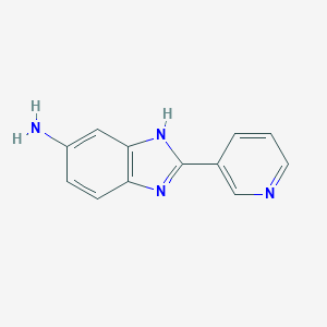 molecular formula C12H10N4 B168317 2-Pyridin-3-yl-1H-benzoimidazol-5-ylamine CAS No. 1571-99-9