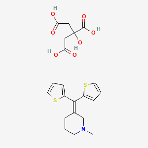 molecular formula C21H25NO7S2 B1683175 Tipepidine citrate CAS No. 14698-07-8