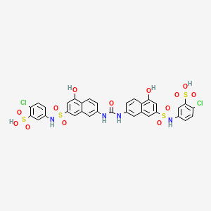molecular formula C33H24Cl2N4O13S4 B1683192 5,5'-[Carbonylbis[imino(1-hydroxynaphthalene-6,3-diyl)sulfonylimino]]bis(2-chlorobenzenesulfonic acid) CAS No. 309932-60-3