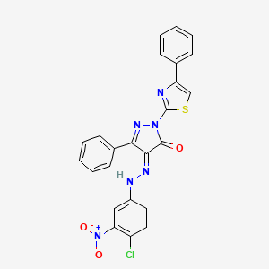 molecular formula C24H15ClN6O3S B1683194 TNFalpha-IN-C87 CAS No. 332420-90-3