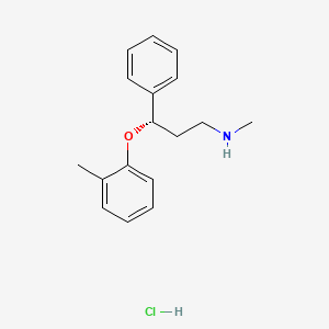 molecular formula C17H22ClNO B1683203 (+)-Tomoxetine hydrochloride CAS No. 82857-39-4