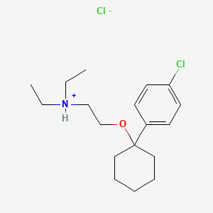 molecular formula C18H29Cl2NO B1683205 2-((1-(4-Chlorophenyl)cyclohexyl)oxy)ethyl(diethyl)ammonium chloride CAS No. 13352-70-0
