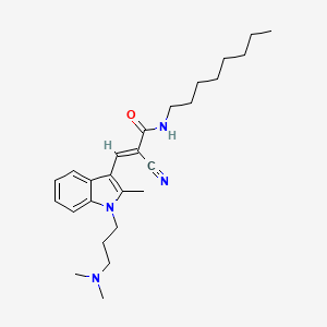 2-Cyano-N-octyl-3-[1-(3-dimethylaminopropyl)-2-methyl-1Hindol-3-yl]-acrylamide