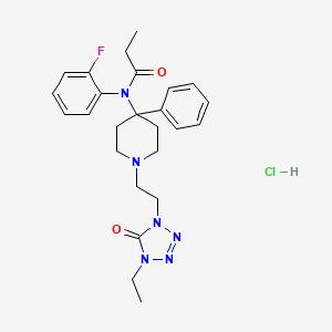 molecular formula C25H32ClFN6O2 B1683221 Trefentanil hydrochloride CAS No. 120656-93-1