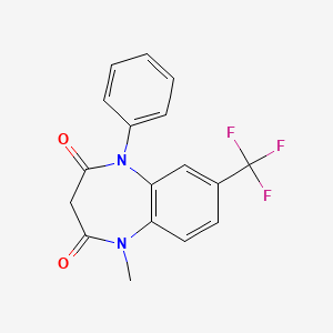 molecular formula C17H13F3N2O2 B1683242 Triflubazam CAS No. 22365-40-8