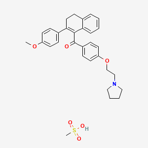 molecular formula C60H64N2O8S B1683264 Trioxifene mesylate CAS No. 68307-81-3