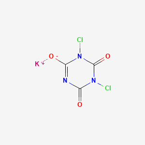 molecular formula C3HCl2KN3O3+ B1683270 1,3,5-Triazine-2,4,6(1H,3H,5H)-trione, 1,3-dichloro-, potassium salt CAS No. 2244-21-5