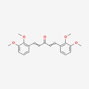 molecular formula C21H22O5 B1683274 1,4-Pentadien-3-one, 1,5-bis(2,3-dimethoxyphenyl)-, (1E,4E)- CAS No. 170950-29-5