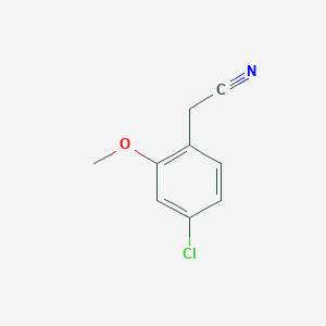 molecular formula C9H8ClNO B168328 2-(4-Chloro-2-methoxyphenyl)acetonitrile CAS No. 170737-92-5