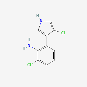 molecular formula C10H8Cl2N2 B1683284 3-Chloro-4-(2-amino-3-chlorophenyl)pyrrole CAS No. 16386-65-5