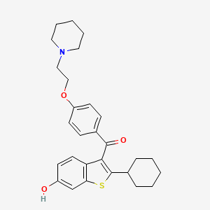 Methanone, (2-cyclohexyl-6-hydroxybenzo(b)thien-3-yl)(4-(2-(1-piperidinyl)ethoxy)phenyl)-