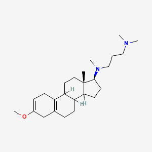 molecular formula C25H42N2O B1683345 N-(3-(Dimethylamino)propyl)-3-methoxy-N-methylestra-2,5(10)-dien-17beta-amine CAS No. 112646-88-5