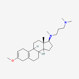 N'-[(13S,17S)-3-methoxy-13-methyl-1,4,6,7,8,9,11,12,14,15,16,17-dodecahydrocyclopenta[a]phenanthren-17-yl]-N,N,N'-trimethylpropane-1,3-diamine