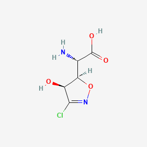 (2S)-2-amino-2-[(4S,5R)-3-chloro-4-hydroxy-4,5-dihydro-1,2-oxazol-5-yl]acetic acid