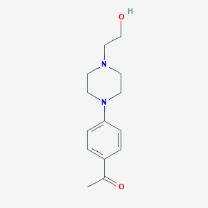 molecular formula C14H20N2O2 B168335 1-(4-(4-(2-Hydroxyethyl)piperazin-1-yl)phenyl)ethanone CAS No. 166438-77-3
