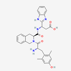 (3S)-3-[[(3S)-2-[(2S)-2-amino-3-(4-hydroxy-2,6-dimethylphenyl)propanoyl]3,4-dihydro-1H-isoquinoline-3-carbonyl]amino]-3-(1H-benzimidazol-2-yl)propanoic acid