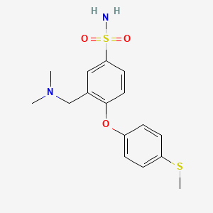 3-Dimethylaminomethyl-4-(4-methylsulfanyl-phenoxy)-benzenesulfonamide