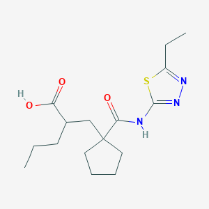 2-[[1-[(5-ethyl-1,3,4-thiadiazol-2-yl)carbamoyl]cyclopentyl]methyl]pentanoic Acid