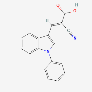 2-Cyano-3-(1-phenylindol-3-yl)acrylate