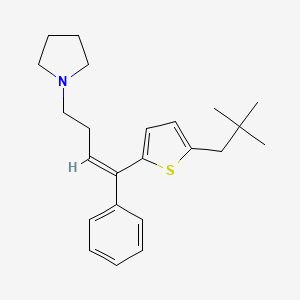 cis-1-(5-Neopentyl-2-thienyl)-1-phenyl-4-pyrrolidinobut-1-ene