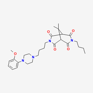 3,7-Diazabicyclo(3.3.1)nonane-2,4,6,8-tetrone, 3-butyl-7-(4-(4-(2-methoxyphenyl)-1-piperazinyl)butyl)-9,9-dimethyl-