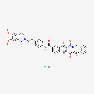molecular formula C39H38N4O5 B1683414 XR 9051 Hcl CAS No. 180422-22-4
