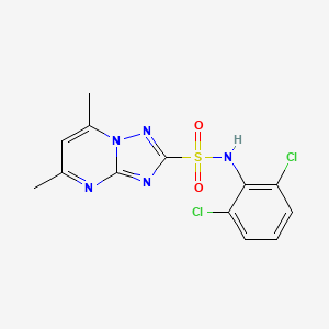 molecular formula C13H11Cl2N5O2S B1683415 N-(2,6-dichlorophenyl)-5,7-dimethyl-[1,2,4]triazolo[1,5-a]pyrimidine-2-sulfonamide CAS No. 98937-00-9