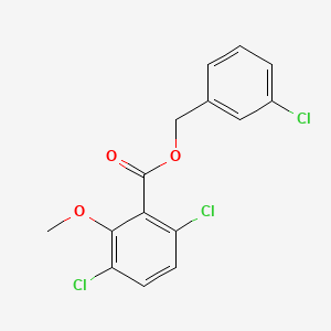molecular formula C15H11Cl3O3 B1683461 (3-Chlorophenyl)methyl 3,6-dichloro-2-methoxybenzoate CAS No. 101191-06-4
