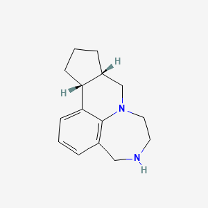 molecular formula C15H20N2 B1683464 (12S,16R)-7,10-Diazatetracyclo[8.6.1.05,17.012,16]heptadeca-1,3,5(17)-triene CAS No. 887258-95-9