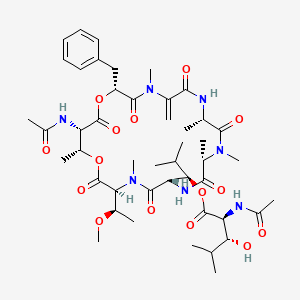 molecular formula C46H69N7O15 B1683496 YM-254890 