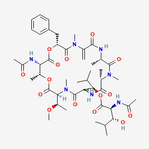 molecular formula C46H69N7O15 B1683496 (2S,3R)-2-acetamido-3-hydroxy-4-methylpentanoate CAS No. 568580-02-9